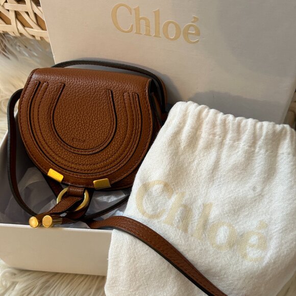 Chloe  Calfskin Nano Marcie Saddle Bag EUC - Picture 1 of 15